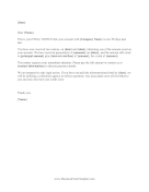 90 Days Past Due Letter Business Form Template