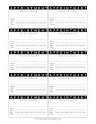 Appointment Reminder Card Business Form Template