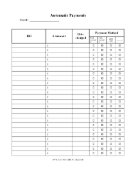 Automatic Payment Dates Tracker