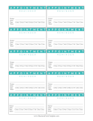 Blue Appointment Reminder Card Business Form Template