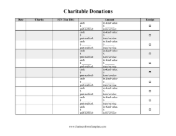 Charity Tax Deduction Log