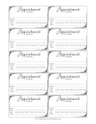 Fancy Appointment Reminder Card Business Form Template