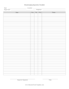 Housekeeping Inspection Checklist