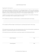 Landlord Lead Disclosure Form Business Form Template