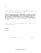 Landlord Non-Renewal Letter Business Form Template