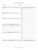 Petsitting Instructions Business Form Template