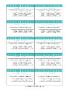 Recurring Appointment Reminder Card Business Form Template