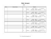 Side Income Log Business Form Template