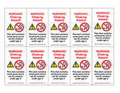 Small Parts Choking Hazard Warning Tag Business Form Template